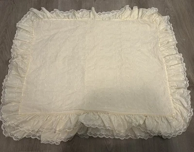 Colección Jc Penny Home Estándar Falsa Cordones Borde Volantes Country Shabby Chic  Foto 1 de 4