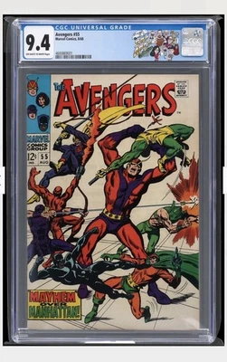 Avengers #55 | CGC 9.4 | 1st app. Ultron, 3rd app. Black Knight | Marvel 1968 - Image 1 of 4