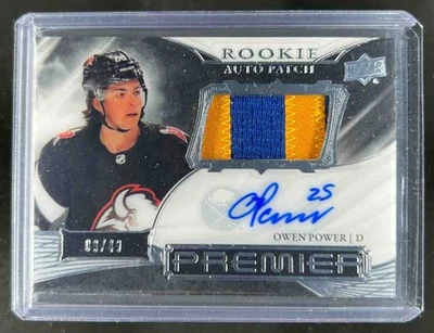 2022-23 UD Premier Owen Power Acetate Rookie Patch Auto Horizontal RC #9/49 - Image 1 of 2