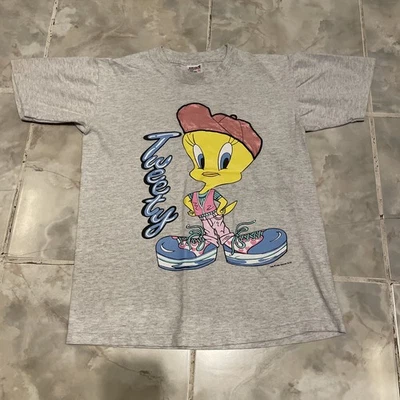 Vintage 1995 Looney Tunes Warner Bros Single Stitch Youth XL Graphic Shirt SZ XL - Image 1 of 4