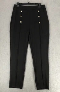Leggings con botones para mujer talla XL tiro alto cintura elástica negros - Imagen 1 de 9