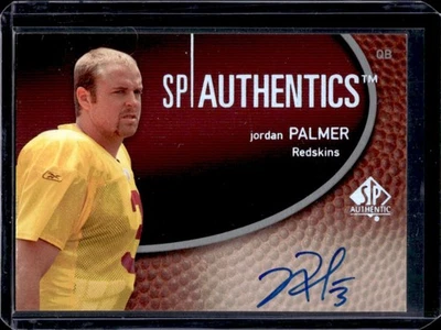 2007 SP Authentic Jordan Palmer Auto Rookie RC #SPAA-JP Redskins - Image 1 of 2