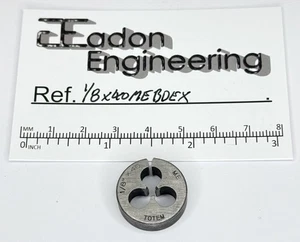 1/8" x 40tpi ME (Model Engineer) Button Die, HSS. By Totem. - Picture 1 of 4