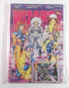 Wizard 14 uncanny x-men cover bagged cyber force card Guide to comics magazine - Picture 1 of 16