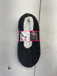 Super Soft & Cozy Black Fleece Slipper Socks Womens One Size - Picture 1 of 5
