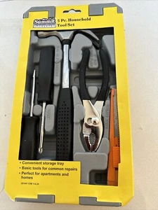 New Summit Forge 5 Piece Household Tool Set Pliers/Screwdrivers/Hammer/Knife - Picture 1 of 10