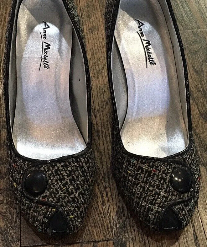 Женские разноцветные тканевые туфли-лодочки на шпильке Anne Michelle 8 - Изображение 1 из 4