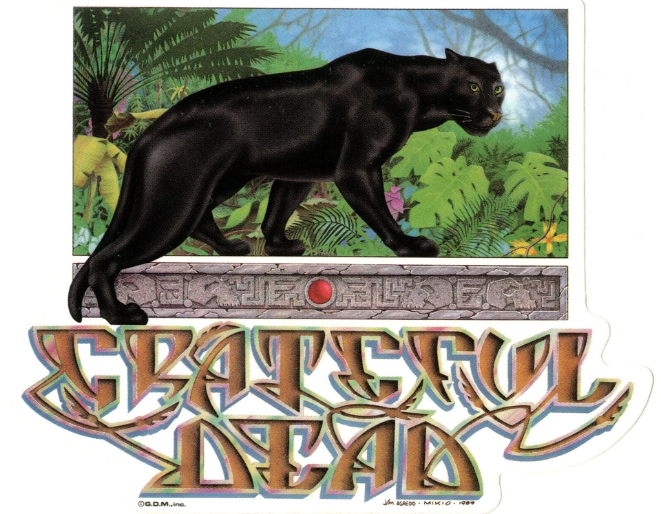 Pegatina The Grateful Dead - Gato negro en la selva tropical 1989 Foto 1 de 1