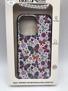 iPhone 13Pro Butterfly Design Dual Layered Rubberized Silicone Bumper Case Cover - Picture 1 of 4