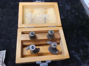 MLCS 8371 4 Piece Roundover Router Bit Set In Wood Case 1/2" Shank - Imagen 1 de 4