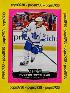 Auston Matthews, Toronto Maple Leafs, 2023, O-Pee-Chee, Pink, #34, /75