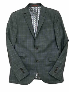 Chaqueta Blazer Next Para Hombre Azul Cuadros Ajuste Súper Ajustado Pecho Único 40R - Imagen 1 de 11