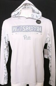 NEW Pittsburgh Pitt Panthers Colosseum OHT Gray LS Hooded Camo Shirt Men's L