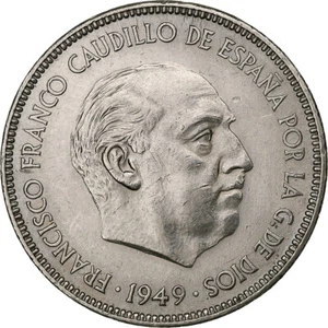 [#1047773] Spain, Caudillo and regent, 5 Pesetas, 1950, Madrid, Nickel, AU, KM:7 - Picture 1 of 2