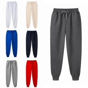 Mens Joggers Trousers Gym Sports Casual Sweatpants Elastic Waist Track Pants - Picture 1 of 24
