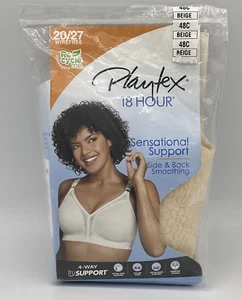 Reggiseno Playtex Donna 18 Ore 20/27 Sensazionale Supporto Senza Ferretto 48C Beige Nuovo - Foto 1 di 4