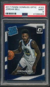 2017 Panini Optic #163 Jordan Bell Rookie Card PSA 9 Mint Golden State Warriors - Picture 1 of 2