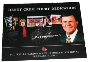 Louisville Cardinals Basketballtrainer Denny Crum Court Dedication 8,5 x 11 - Bild 1 von 1