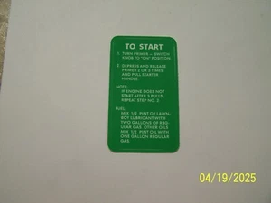 Vintage Lawn Boy Mower Hevi - Duti Commercial Model 6255 & Others Bricktop Decal - Picture 1 of 1