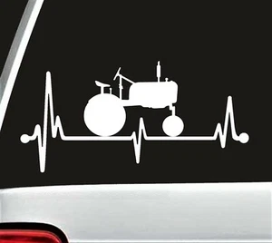FARMALL CUB FARM TRACTOR Heartbeat Lifeline Decal Sticker for Car Truck SUV - Picture 1 of 2