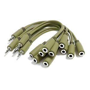 ExcelValley - 5-Pack - Mono Splitter Y Patch Cables TS 3.5mm 1/8" Eurorack Synth