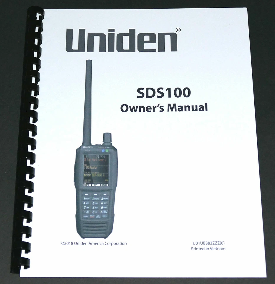 8 1/2 x 11 «руководство пользователя для UNIDEN SDS100 - 32LB бумаги + 100 фунтов крышки - Изображение 1 из 1