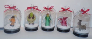 5 Shrek Artesian Ornaments Fiona Shrek Donkey Puss-n-Boots Dragon Elizabeth - Picture 1 of 3