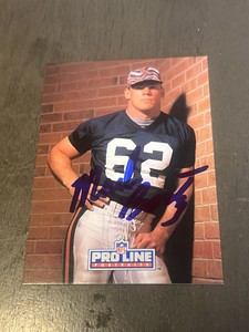Mark Bortz Signed Autographed 1991 Pro Line Portraits #90 Chicago Bears NFL