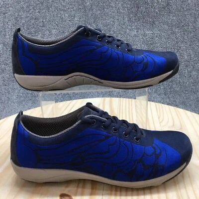 Dansko Shoes Womens 40 Hanna Sporty Lace Up Sneakers 4508737573 Blue Fabric - Image 1 of 4