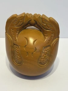 Japanese Wooden Muyu Mokugyo Buddhist Monk Instrument  - Picture 1 of 4