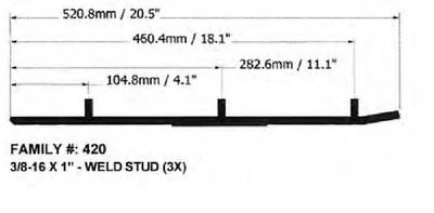 Corredores SPI Slasher Six60 para moto de nieve Ski-Doo Skandic II 503R 1993-1994 Foto 1 de 2