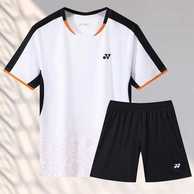YONEX Men's Table Tennis Badminton T-shirt and Shorts Suit Sports Set 25-06067 - Image 1 of 4