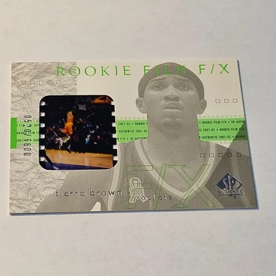 2001-02 UD SP Authentic TIERRE BROWN #91 Rookie FILM FX 520/1600 HOUSTON ROCKETS - Image 1 of 2