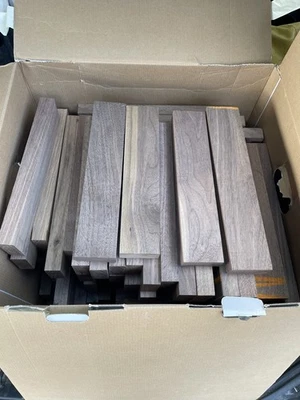 Juego de 18 tablas de cortar de madera de nogal oscuro de 1”x2,1/4”x9+” madera dura premium Foto 1 de 4