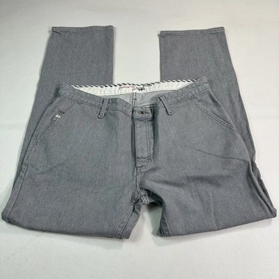 Pantalones de mezclilla Vans Of The Wall para hombre con cremallera rectos grises talla 36 Foto 1 de 4