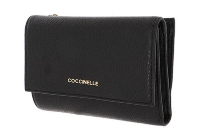 COCCINELLE Wallet Grainy Leather Noir - Photo 1/4