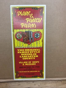 Vintage Plain & Fancy Farm Village Ships Museum Brochure Bird-in-hand Pa B14 - Picture 1 of 7