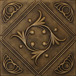 Styrofoam Ceiling Tiles 20x20 Painted R2 Antique Brass - Picture 1 of 1