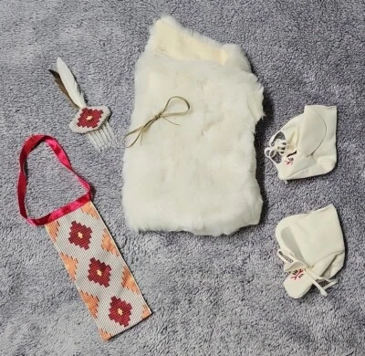 American Girl Doll Kaya Accessories Mixed Lot & Faux Fur Pillow Cover - Image 1 of 4