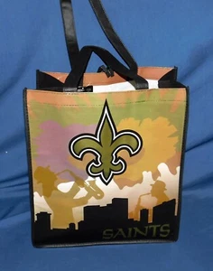 NEW - NFL NEW ORLEANS SAINTS - Reusable Canvas Cloth Shopping Tote Bag - NWT - Picture 1 of 3