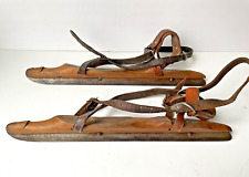 Vintage Wooden Ice Skates 16.5" J.Nooitgedagt & ZN. IJLST Netherlands