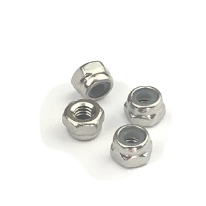  A4 Stainless Steel Nyloc Insert Locking Nuts  M2.5, White. DIN985. Pack of 1000 - Picture 1 of 3