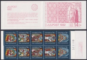 F-EX47960 SWEDEN SVERIGE SUEDE MNH 1982 BOOKLED MEDIEVAL GLASS PAINTING ART. - Picture 1 of 1