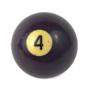 Vintage # 4 FOUR Replacement POOL BILLIARD BALL 2 1/4" Used PURPLE Solid 2.25" - Picture 1 of 4