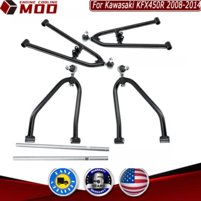 Se adapta a Kawasaki KFX450R KFX 450R 2008-2014 brazos A delanteros + extensor más ancho de 2" Foto 1 de 4