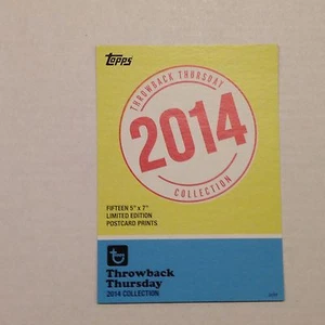 38/49 made 2014 Topps Throwback Thursday Cover Poster 5x7 Postcard Print - Foto 1 di 2