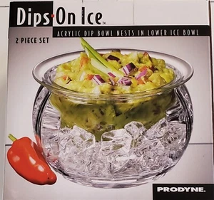Prodyne Dips On Ice, Crystal Clear Acrylic, BPA Free - Picture 1 of 2