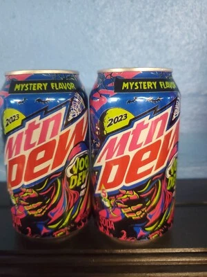 Edición Limitada 2023 Mountain Dew VooDew Mystery Flavor Soda *RARA* (Mtn Dew) ×2 Foto 1 de 4