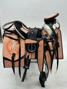 KingSaddle Mexikanischer Leder Pferdesattel / Silla De Montar Estilo Charro - Bild 1 von 4