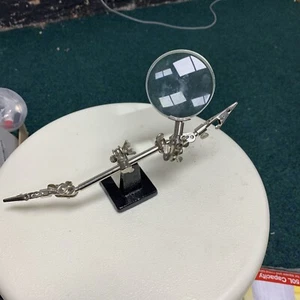 HELPING HAND TOOL MODELING KIT MAGNIFYING GLASS 60mm With Clips - Picture 1 of 4